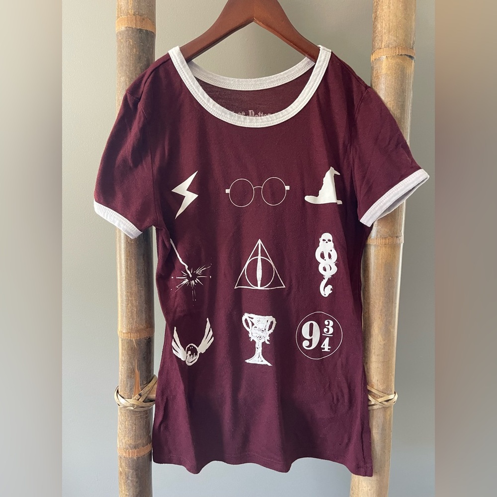Warner Bros. Burgundy Kids T-Shirt with White Accents